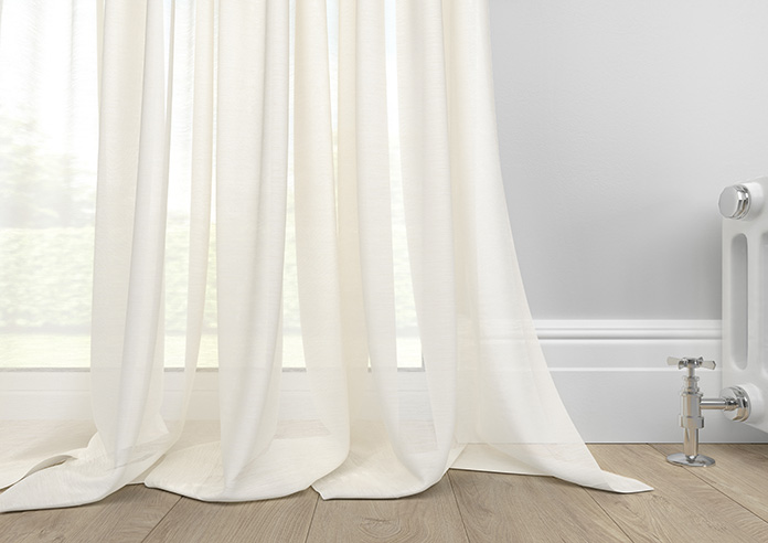 Marsala Voile, Beach White - Made to Measure Curtains - Image 6